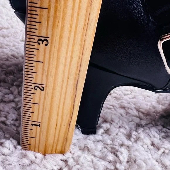 WOMENS CHASE AND CHLOE BLACK HEELS SIZE 7.5 GUC - Picture 5 of 13